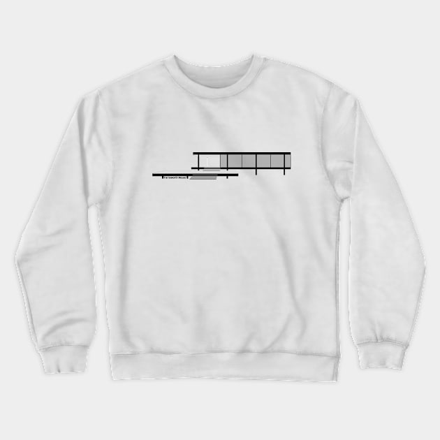 Farnsworth House - Mies van der Rohe Crewneck Sweatshirt by Prelude